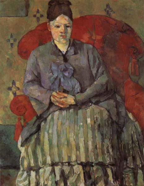 Paul Cezanne Madame Cezanne in a Red Armchair Sweden oil painting art